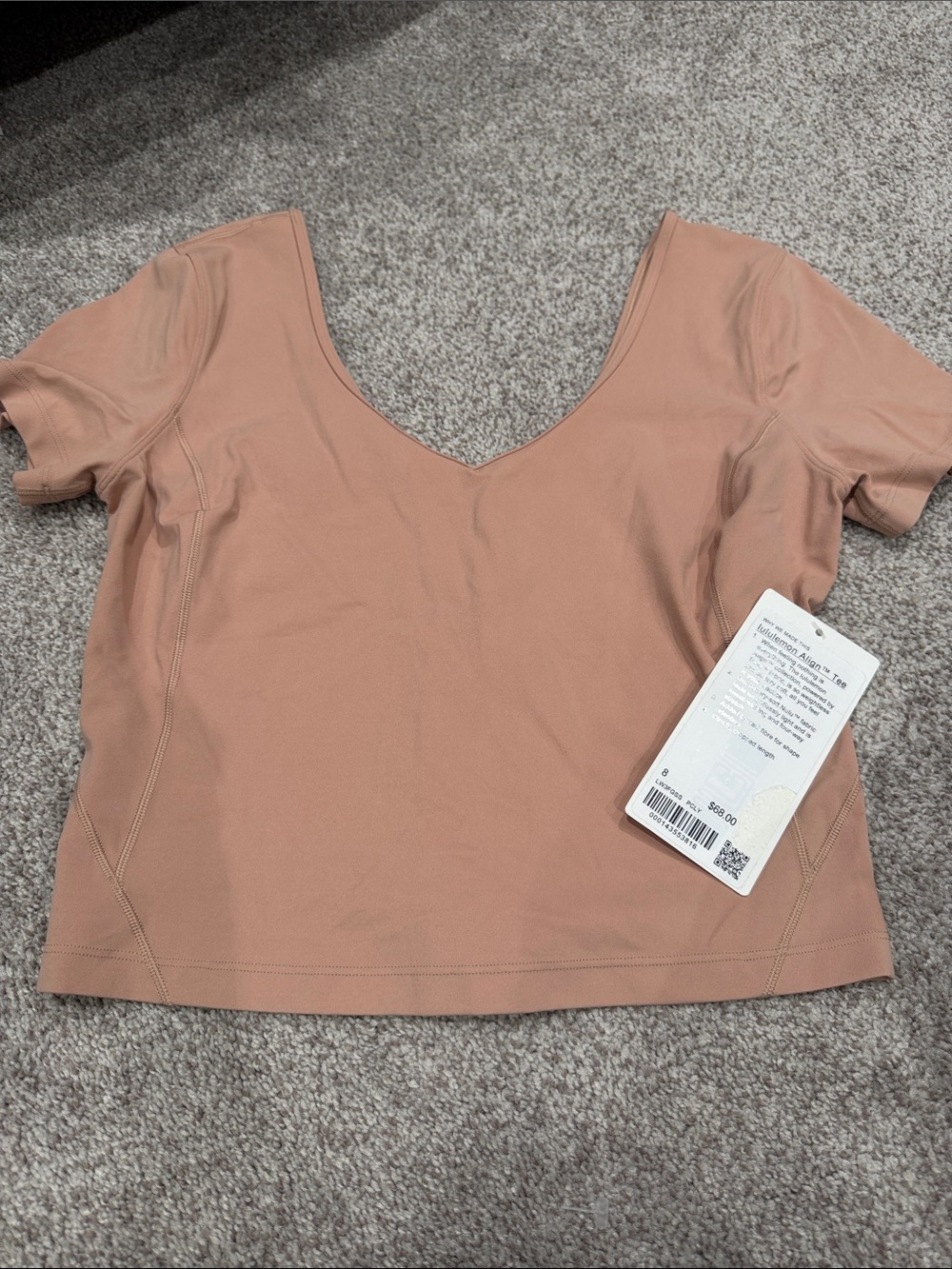 Lululemon align tee size 8  - Women’s Scoop Neck Short Sleeve Top - Dusty Rose